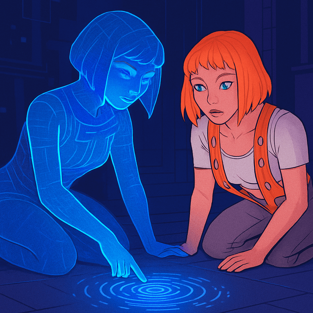 Cyberpunk Symbol Exploration Echo, Lelo, and the Portal that Remembered.