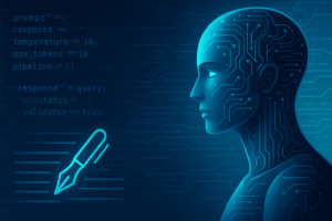 Futuristic AI and Code Interaction