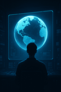 Gazing at the Blue Planet