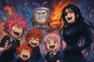 Neon Chaos in a Shattered Digital World