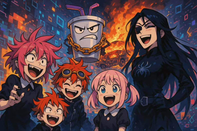 Neon Chaos in a Shattered Digital World