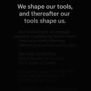 Shaping Tools, Shaping Us