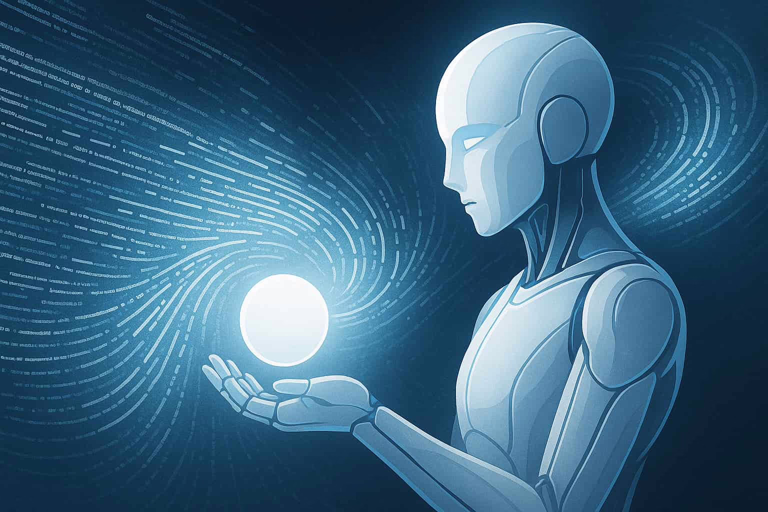 How to Use ChatGPT to Summarize an Article. Futuristic AI and Glowing Orb